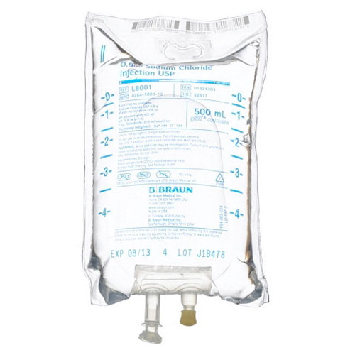 Sodium Chloride 0.9% IV Solution 500ML/BAG 24/ CS