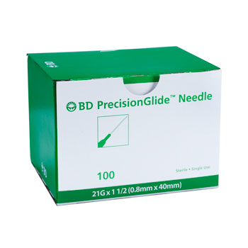 BD Needles 21G 1 1/2"  100/bx