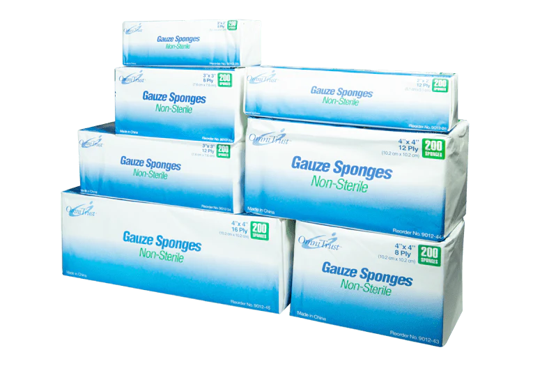 Non-Sterile Gauze Sponges 12py 2*2 40boxes